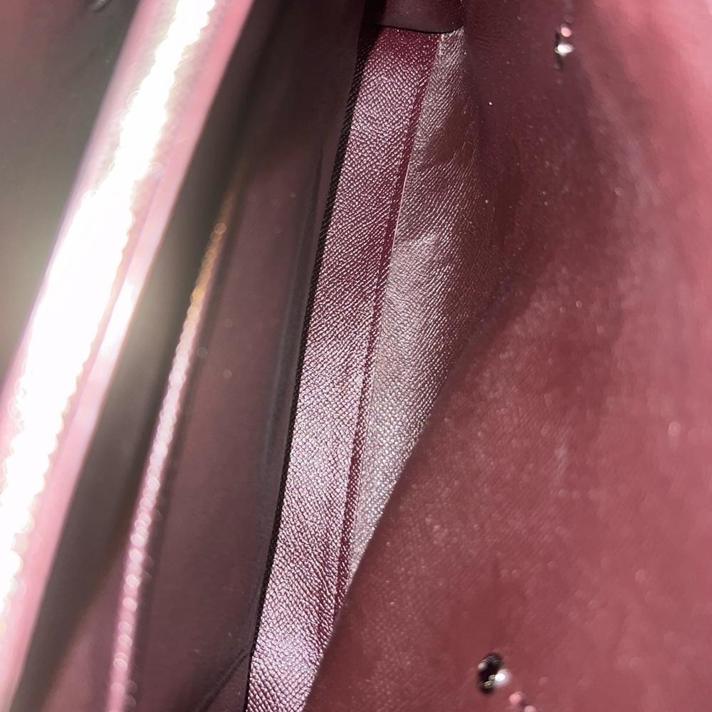 COACH Pink Floral Pebbled Leather Tote - Picture 10 of 14